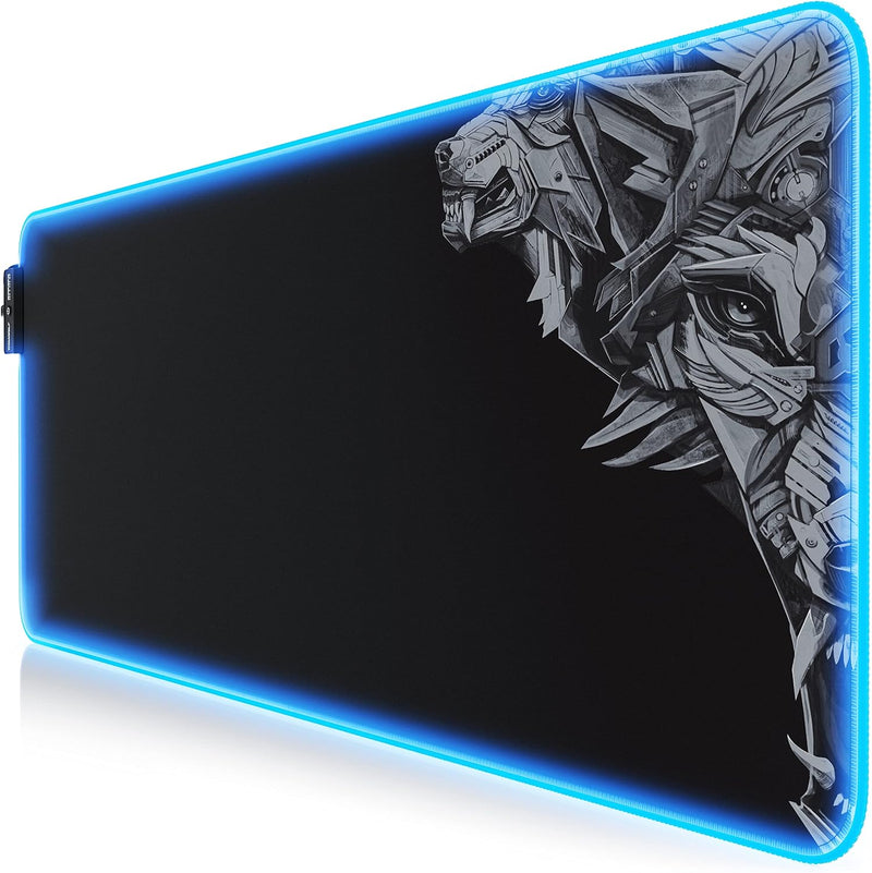 TITANWOLF - RGB Gaming Mauspad LED Schreibtischunterlage 800x300 mm XXL Mousepad LED Multi Color 11