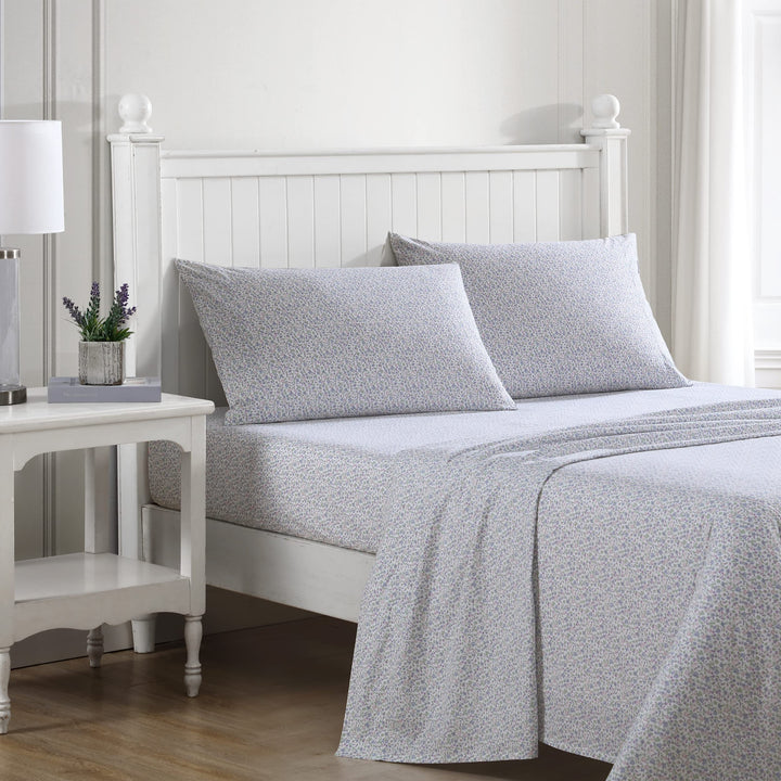 Laura Ashley - Queen-Size-Bettlaken, Baumwoll-Perkal-Bettwäsche-Set, knackige und Coole Heimdekorati