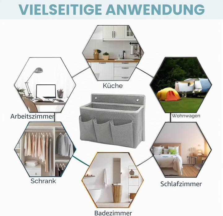 2 Stück Wand Organizer Tasche Hängekörbe Mit Grosser Mesh Abteilung Und 3 Taschen Tür Organizer Plat