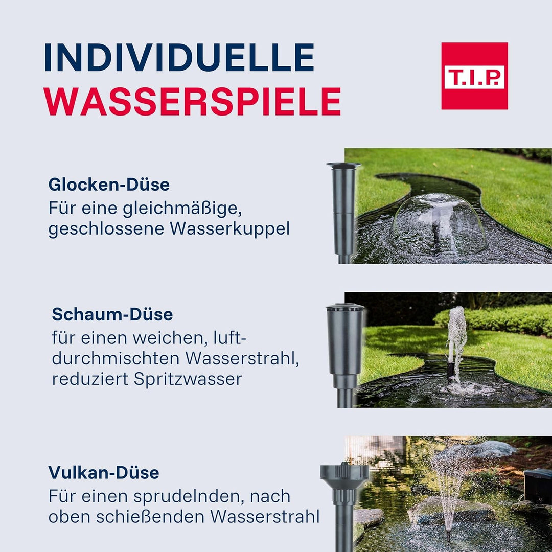 T.I.P. Multifunktions-Teichpumpe Wasserspiel Filter Bachlauf Springbrunnen WPF 2500 S (bis 2.500l/h