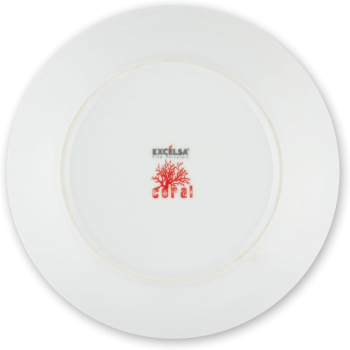 Excelsa 62499 Coral Tafelservice, 18-teilig, Porzellan, rot