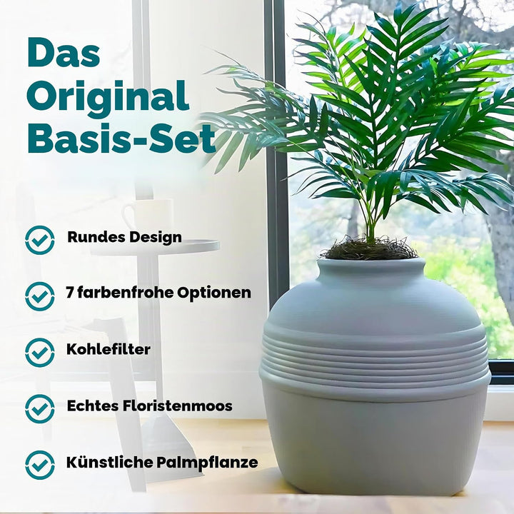 Good Pet Stuff Original versteckte Katzentoilette mit künstlicher Pflanze und geschlossenem Katzenkl
