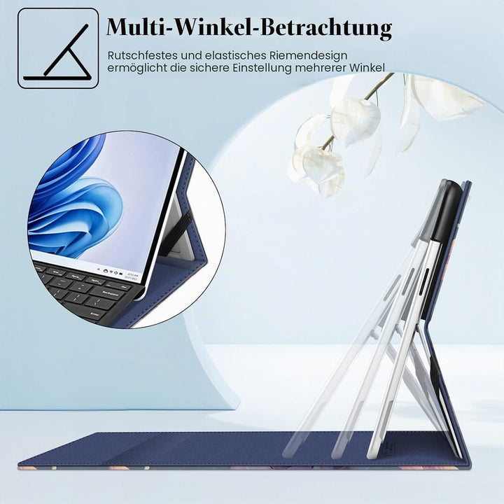 Fintie Hülle für Microsoft Surface Pro 9 13 Zoll (2022) - Multi-Sichtwinkel Hochwertigem Kunstleder