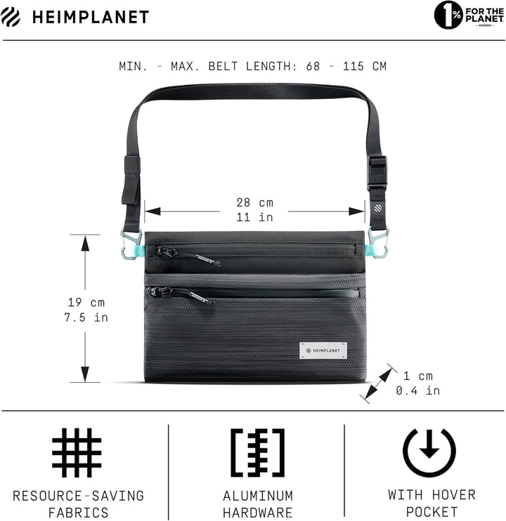 HEIMPLANET Original | HPT Carry Essentials - Neck Pouch | Leichter Brustbeutel mit Aluminium Verschl