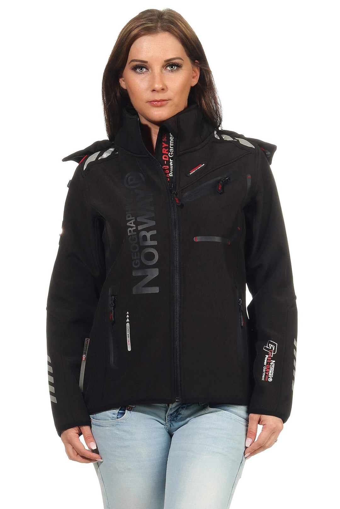 Geographical Norway Damen Jacke Softshell, M Schwarz / Schwarz