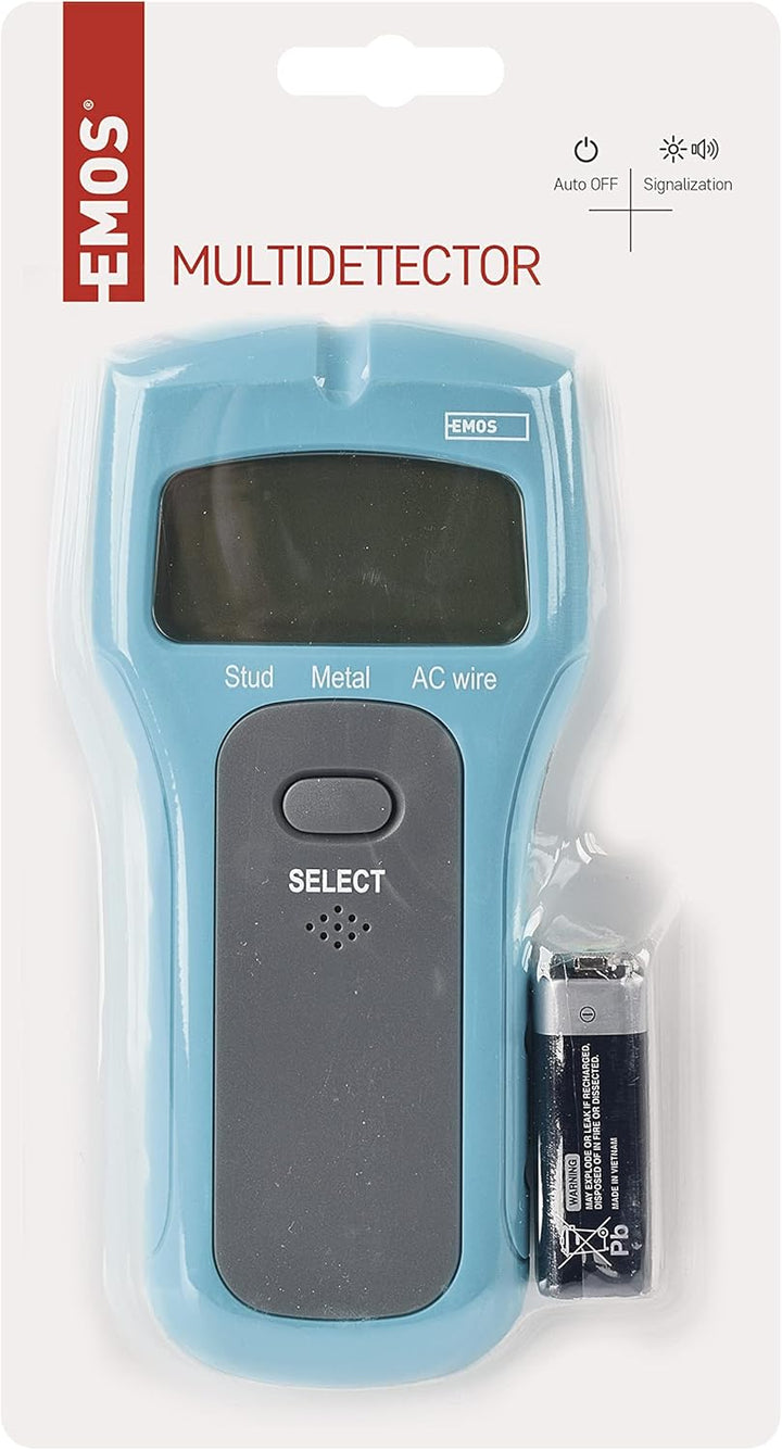 EMOS M0501 Multidetektor, Leitungssucher, multifunktionales Ortungsgerät, Detektionsgerät für Holz,