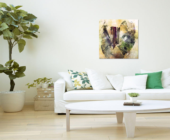 Paul Sinus Art Wandbild - Der Schicksalsschlag - Abstrakt359_60x60cm Bild auf Leinwand Abstraktes Mo