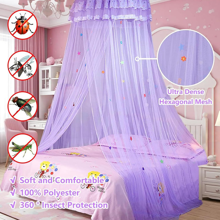 Betthimmel Mädchen Moskitonetz Bett Kinder Gross Mosquito Netz Bett Himmel für Babybett Hängendes Mü