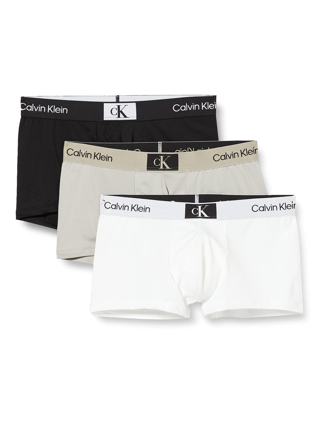 Calvin Klein Herren 3er Pack Boxershorts Low Rise Trunks Baumwolle mit Stretch L Black, Authentic Gr
