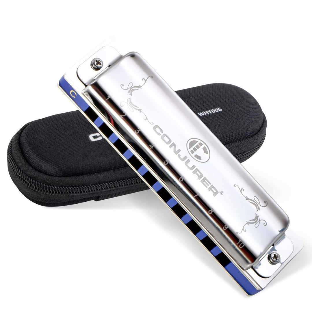 Conjurer Blues Mundharmonika C-Dur Anfänger&amp; Kinder Blues Harp C 10-Loch Diatonische Harmonika Instr