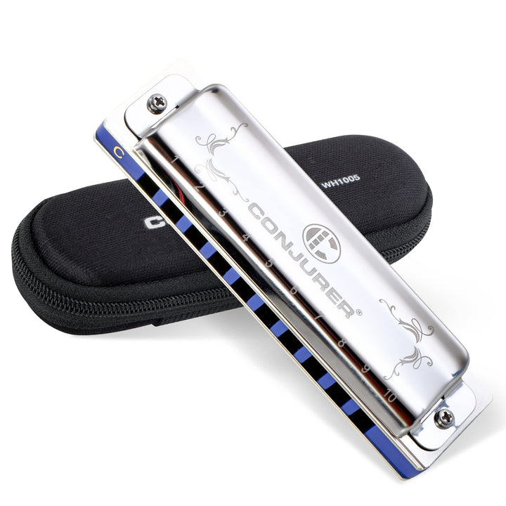 Conjurer Blues Mundharmonika C-Dur Anfänger&amp; Kinder Blues Harp C 10-Loch Diatonische Harmonika Instr