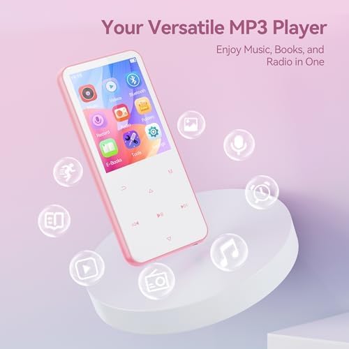 AGPTEK 64GB MP3 Player Bluetooth 5.3 mit 2,4" TFT Farbbildschirm, HiFi Musik Kinder MP3 Player mit L