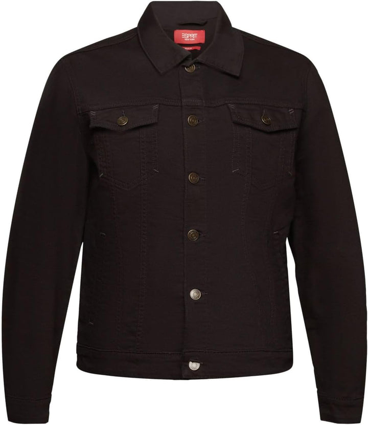 ESPRIT Truckerjacke aus Baumwolle XS Black Rinse, XS Black Rinse
