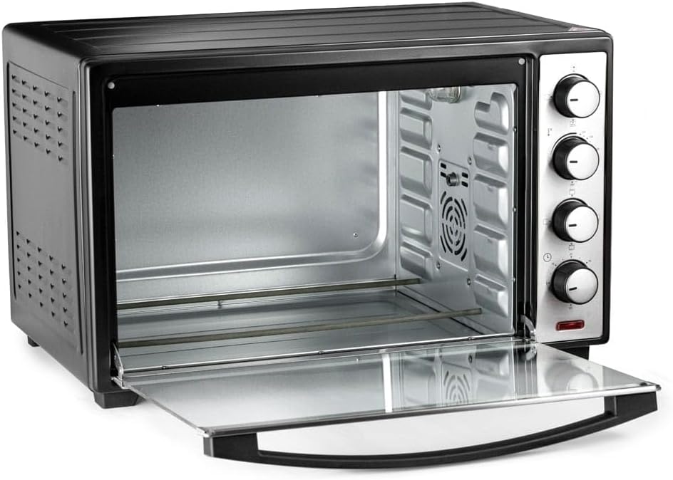 Koliber SUPERMAX X 3000W Backofen 48L Umluft Drehspiess Familienofen Pizzaofen Edelstahl 2000W Ober