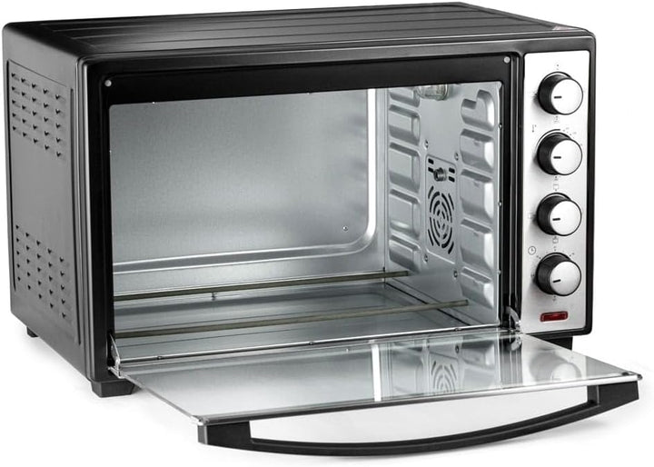 Koliber SUPERMAX X 3000W Backofen 48L Umluft Drehspiess Familienofen Pizzaofen Edelstahl 2000W Ober