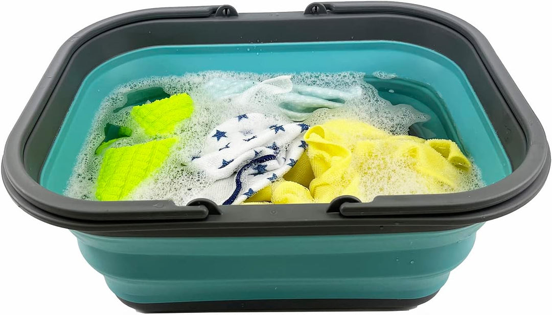 SAMMART 15L Zusammenklappbarer Korb mit Griff - Tragbarer Picknickkorb/Krater für den Aussenbereich