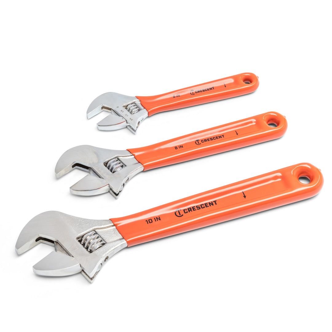 Crescent AC26810CV Schraubenschlüssel-Set, verstellbar, gepolstert, 15,2 cm, 20,3 cm und 25,4 cm, 3-