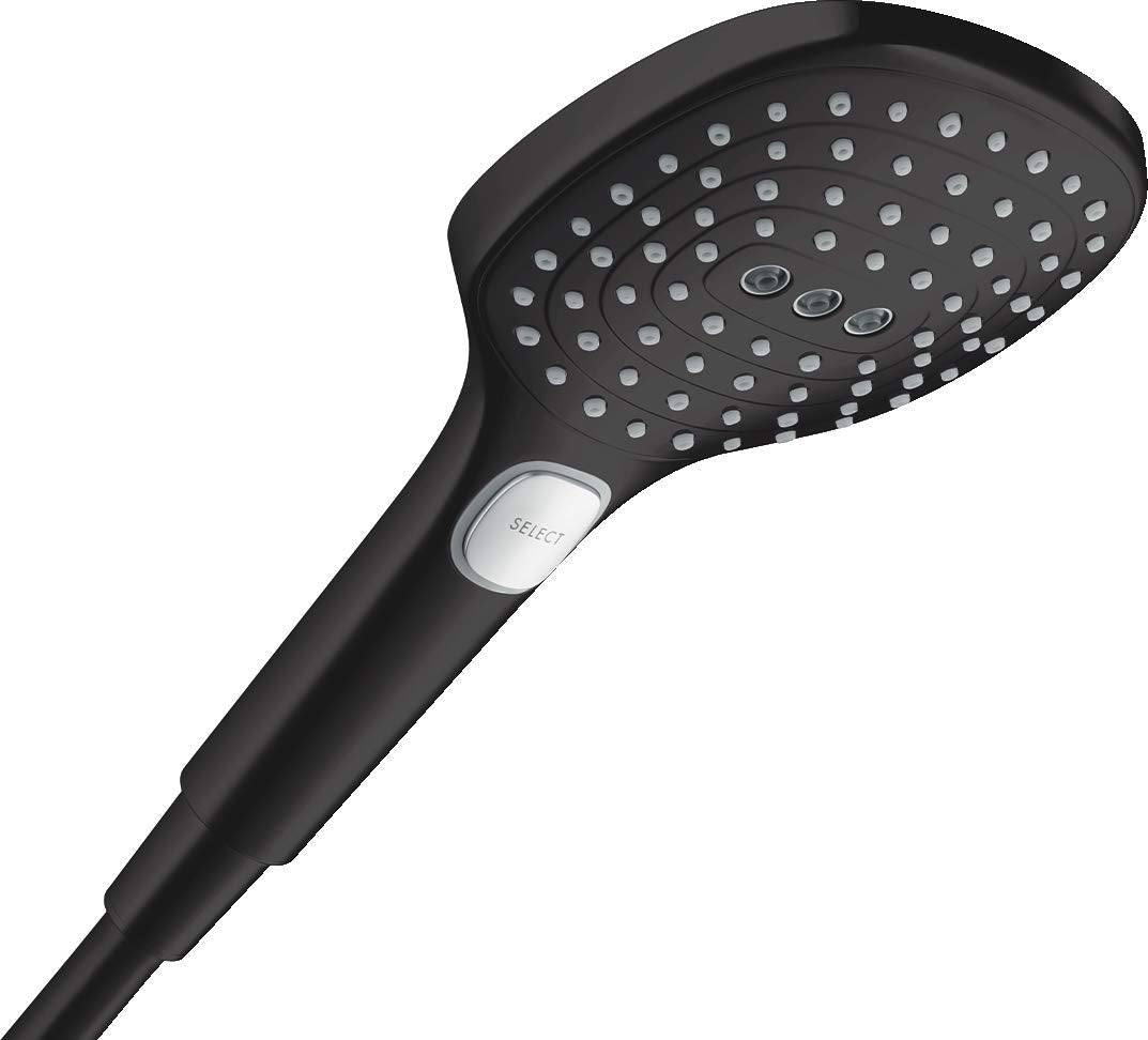 hansgrohe Raindance Select E - wassersparender Duschkopf 6 l/min (EcoSmart+), Handbrause mit3 Strahl