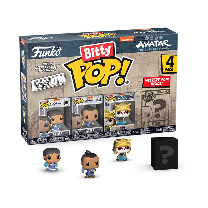 Funko Bitty Pop! Avatar: TLA - Katara 4PK - Katara, Sokka, Suki und eine Überraschungs-Mini-Figur -