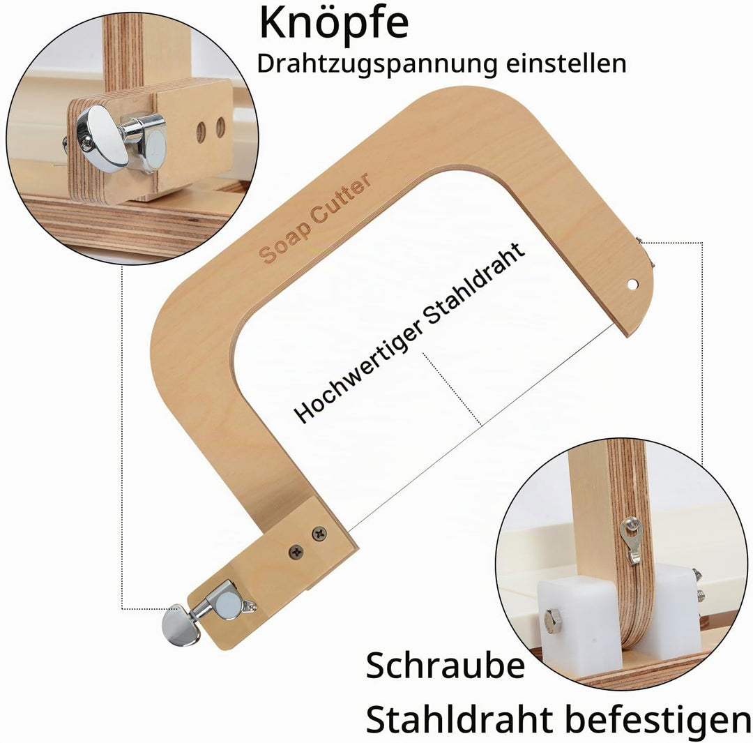 Holzseifenschneider, Drahtseifenschneider Einstellbares Edelstahl-Schneidwerkzeug für handgefertigte