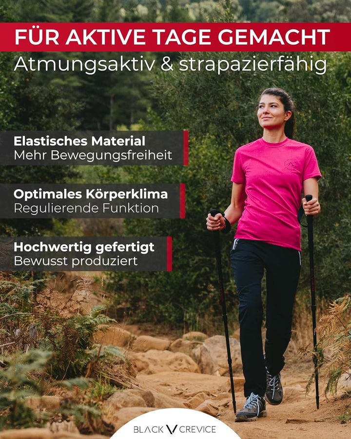Black Crevice Trekking-Shorts Damen I Wandershorts Damen kurz I Damen Outdoor-Shorts I wasserabweise
