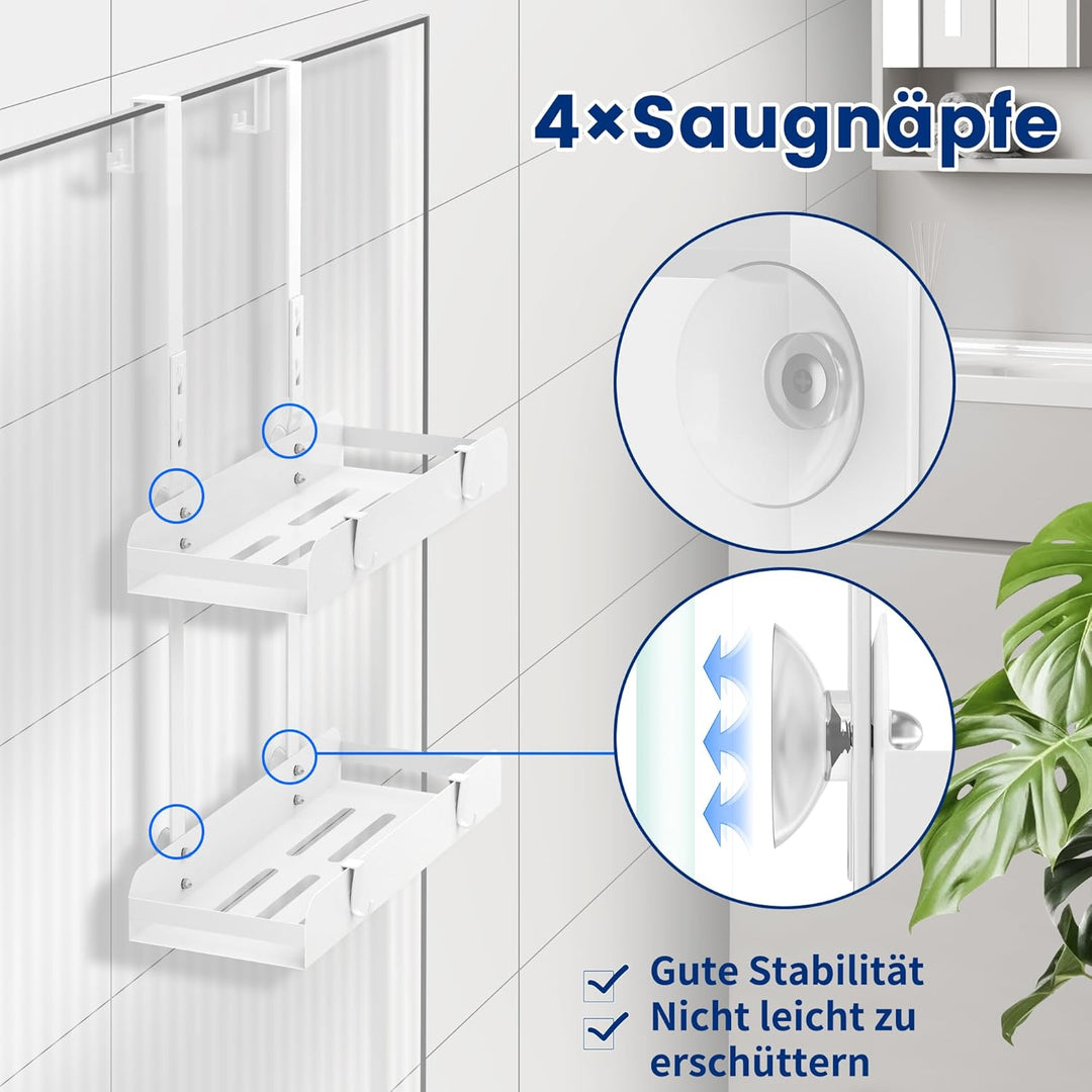 Duschregal Zum Hängen Duschablage Ohne Bohren Duschkorb Badezimmer Organizer Shampoo Halterung Dusch