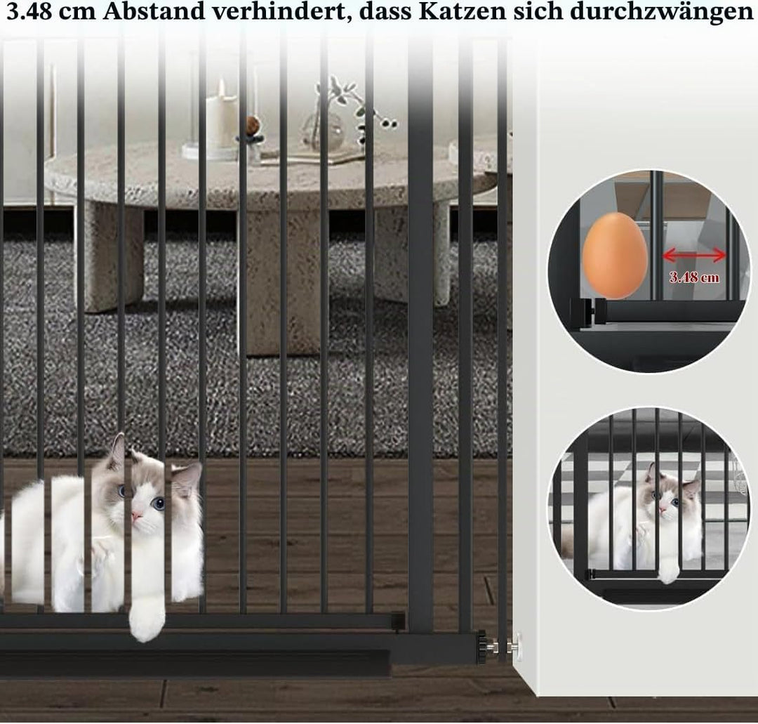 Xifamniy 155 cm Extra hohe Haustiertür, Katzen- und Hundetür Einstellbare Schwellenbreite, 76.5–108