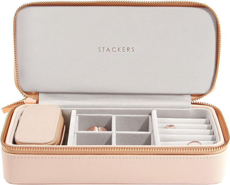 Stackers Blush Gross & Petite Reise Schmuckschatulle, Blush