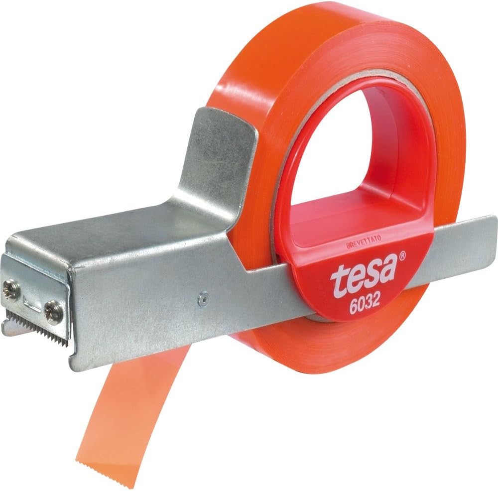 Tesa 06032-00000-00 Handabroller für Strapping und Filamentklebebänder schwarz