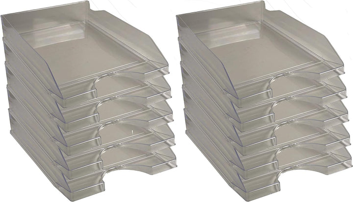 Exacompta 12327D 10er Pack Premium Briefablage Ecotray DIN A4. Ideale Briefkörbe für Ihre Organisati