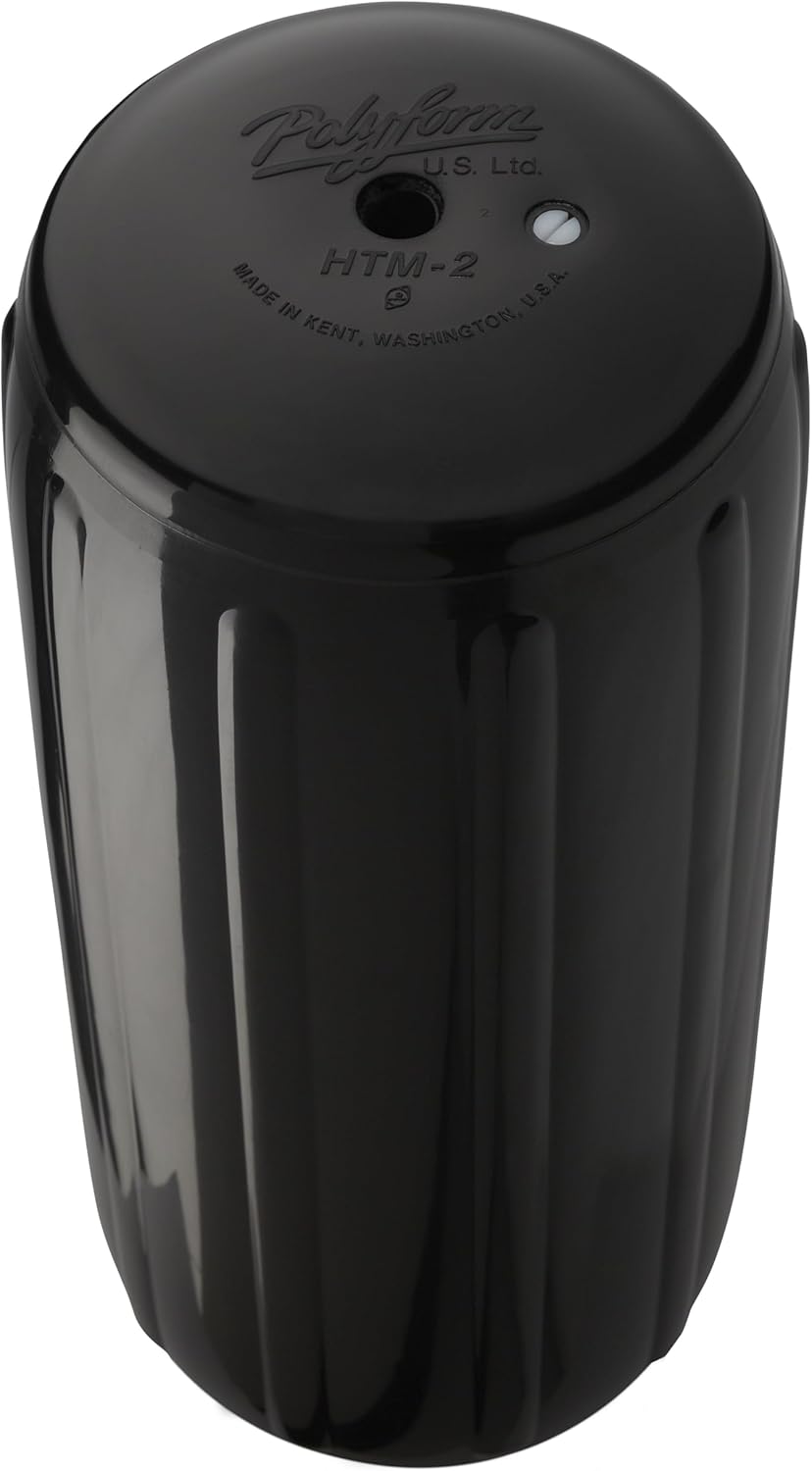 Polyform HTM-Serie (Loch durch Mitte) Bootsfender HTM-2 | 8.5 x 20.5 in. Schwarz, HTM-2 | 8.5 x 20.5