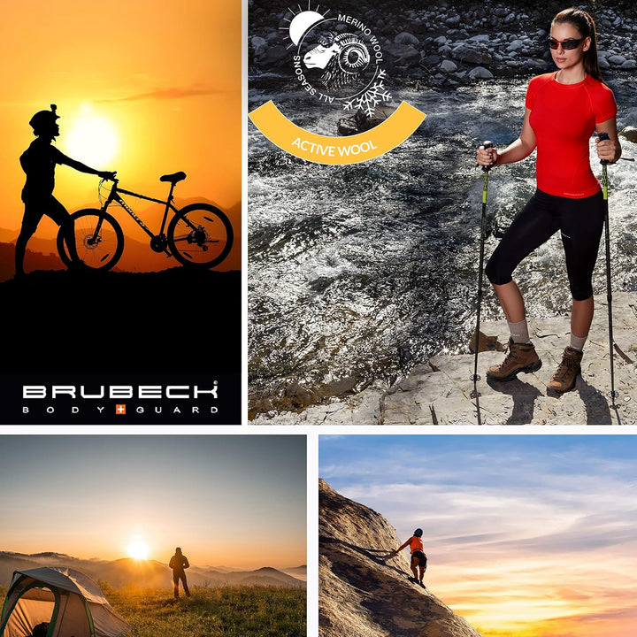 BRUBECK Damen Langarm Funktionsshirt | Atmungsaktiv | Thermo | Sport | Outdoor | Unterhemd | Unterwä