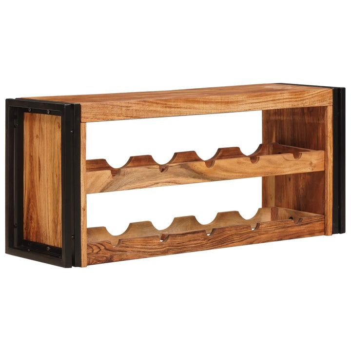 Flaschenhalter, Wandmontage, Holz, Braun, 100 x 45 x 33 cm Massives Akazienholz 100 cm, Massives Aka