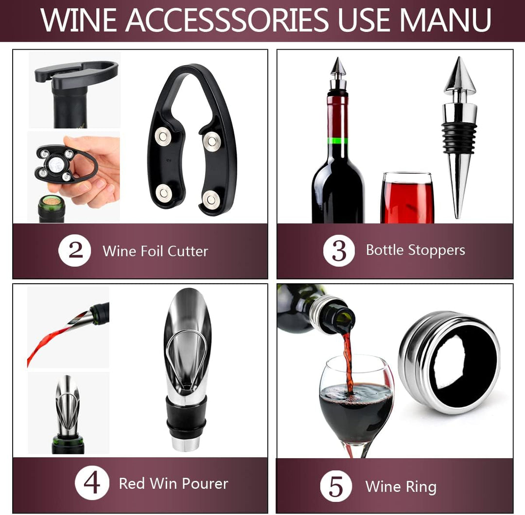 ZBPASL Weinflasche Geformt Korkenzieher Set,Weinöffner,Wein Sommelier Sets mit Flaschenöffner,Weinve