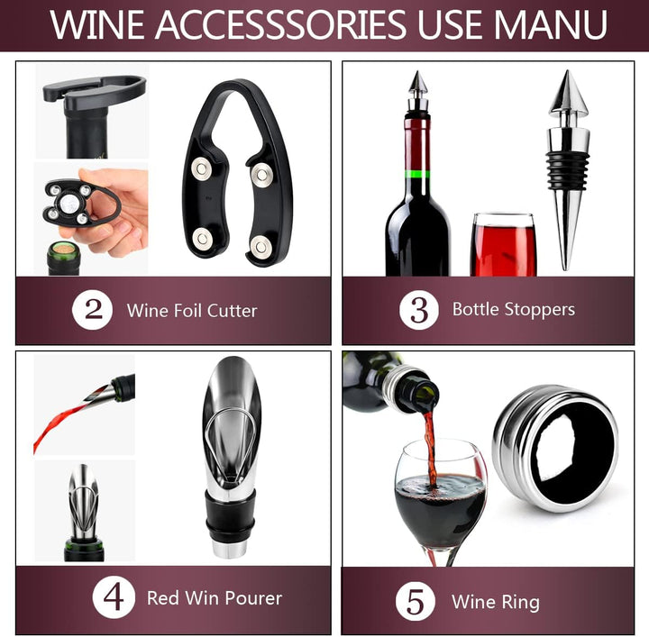 ZBPASL Weinflasche Geformt Korkenzieher Set,Weinöffner,Wein Sommelier Sets mit Flaschenöffner,Weinve