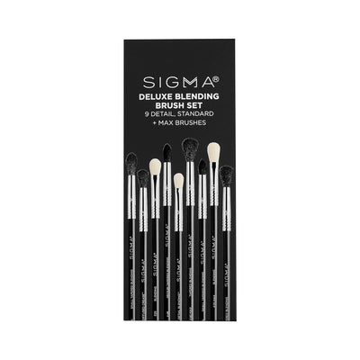 Sigma Beauty Deluxe Blending Brush Set, 9 Blending Brushes in voller Grösse 9 Piece Set, 9 Piece Set