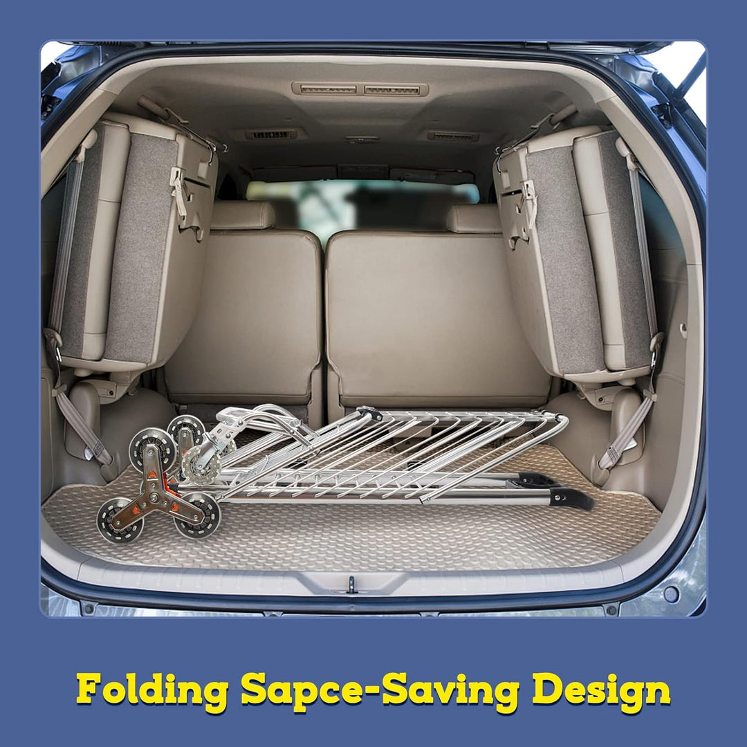 Einkaufswagen mit Rädern | klappbarer Allzweckwagen zum Treppensteigen mit Abnehmbarer wasserdichter