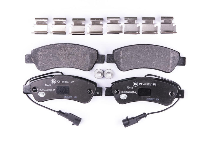 HELLA PAGID 8DB 355 021-901 Bremsbelagsatz - T2443 - Dicke/Stärke: 18.8mm - Bremssystem: Bosch - mit