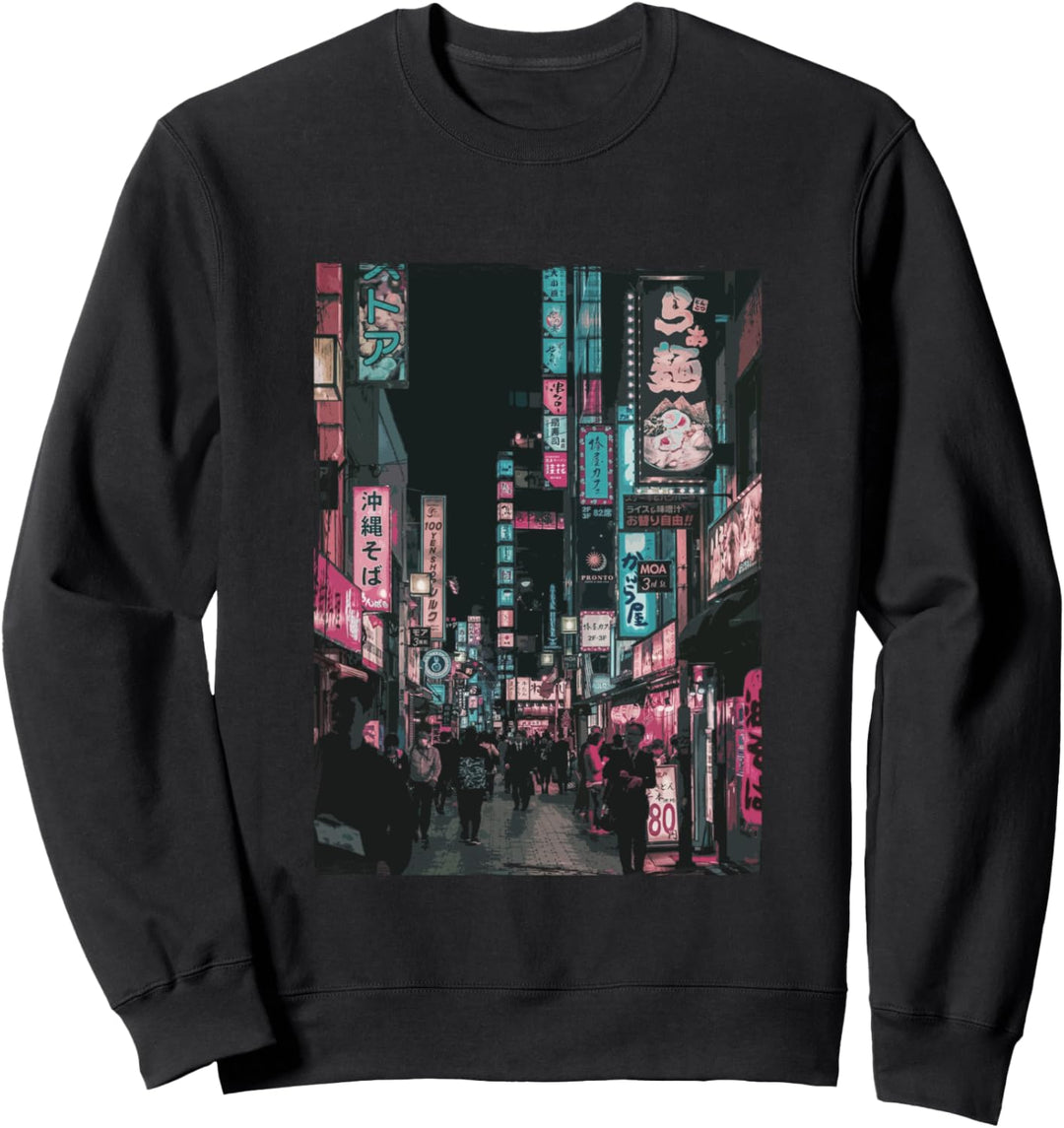 Japanese Vaporwave Japan Street scene Tokyo Lofi Aesthetic Sweatshirt