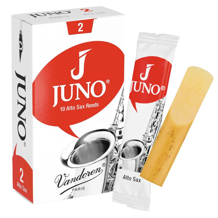 Vandoren Juno JSR612 Rohrblätter für Altsaxophon (für Schüler) 10 Stück Reed Strength 2 Einzelbett,