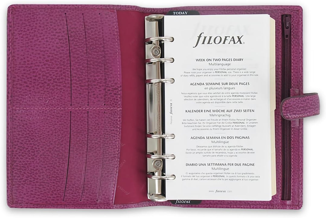 Filofax 25305 Finsbury Organiser für Blätter 95 x 171 mm, himbeere himbeere Single, himbeere Single