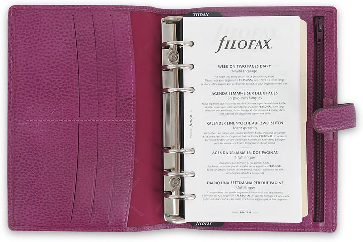 Filofax 25305 Finsbury Organiser für Blätter 95 x 171 mm, himbeere himbeere Single, himbeere Single