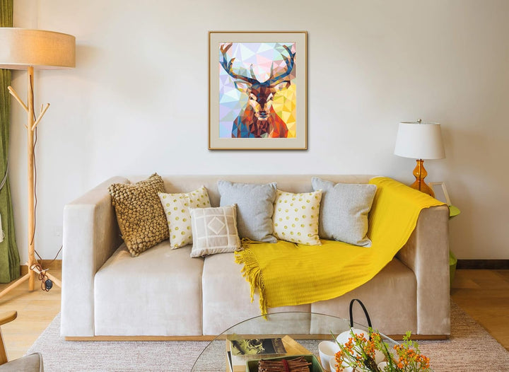 Schipper 609460737 Malen nach Zahlen - Polygon Art Hirsch - Bilder malen für Erwachsene, inklusive P