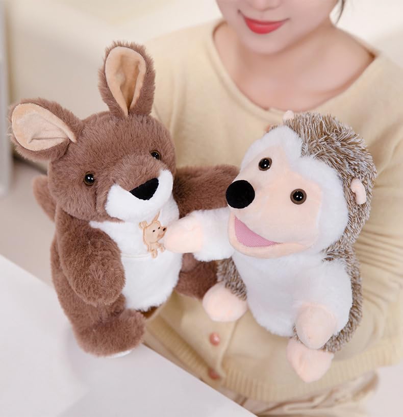 2026 Tierhandpuppen für Kinder,Kleinkind enthält Wolf,Tiger,Löwe,AFFE und bewegliche offene Münder,p