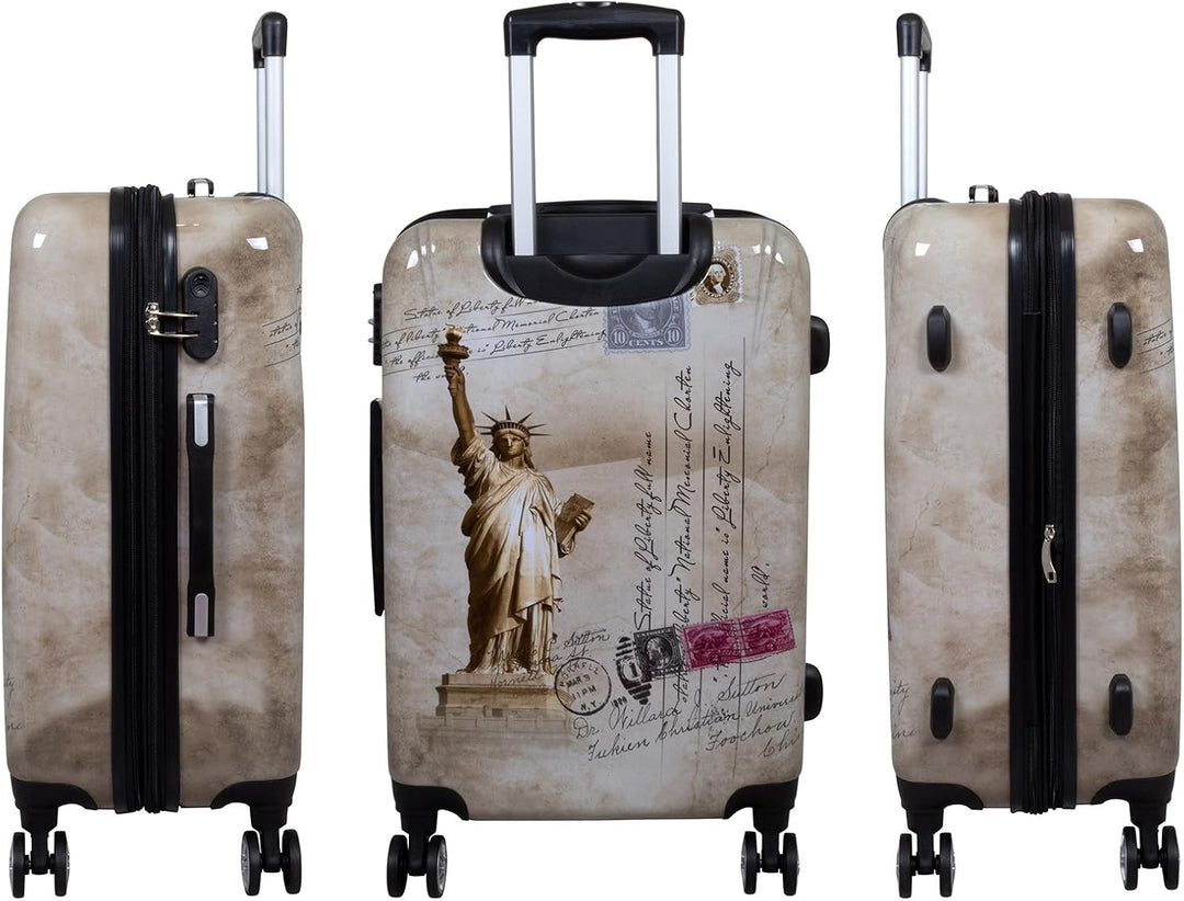 grosser Reisekoffer Hartschale 77 cm - Freiheitsstatue New York