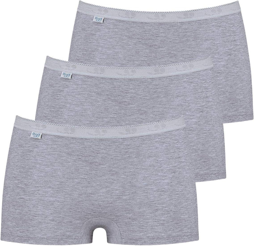 Sloggi Damen Basic+ Short Panty, 3x Mehrfarbig (Grey Combination M013)