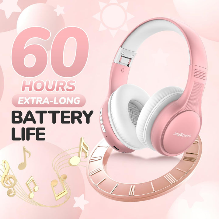 Bluetooth Kopfhörer Kinder, 60 Stunden Wiedergabezeit, Bluetooth 5.4 Kabellose Kinderkopfhörer, Type