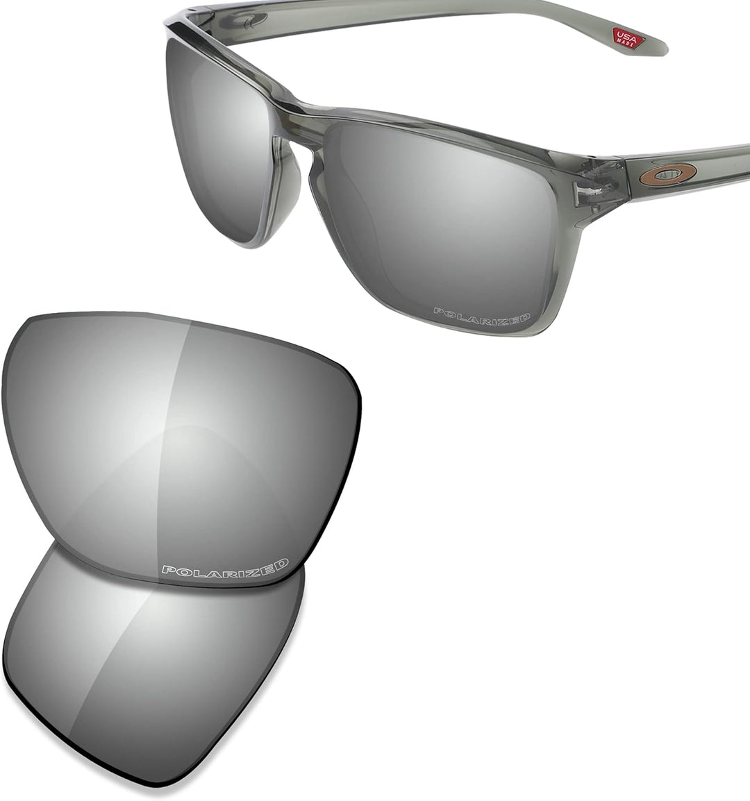 Saucer Premium Ersatzgläser für Oakley Sylas OO9448 Sonnenbrille High Definition – Chrom-metall Pola