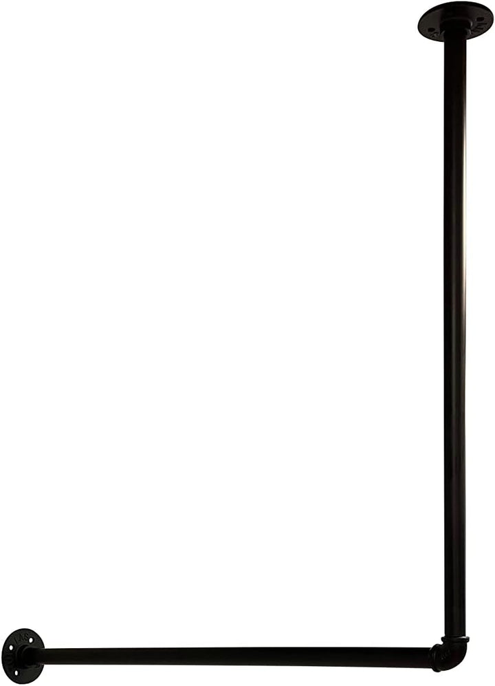 Kleiderstange Garderobe Industrie Design für Ecke Wand Decke L-Form | Breite 60 cm x Höhe 30 cm | Ga