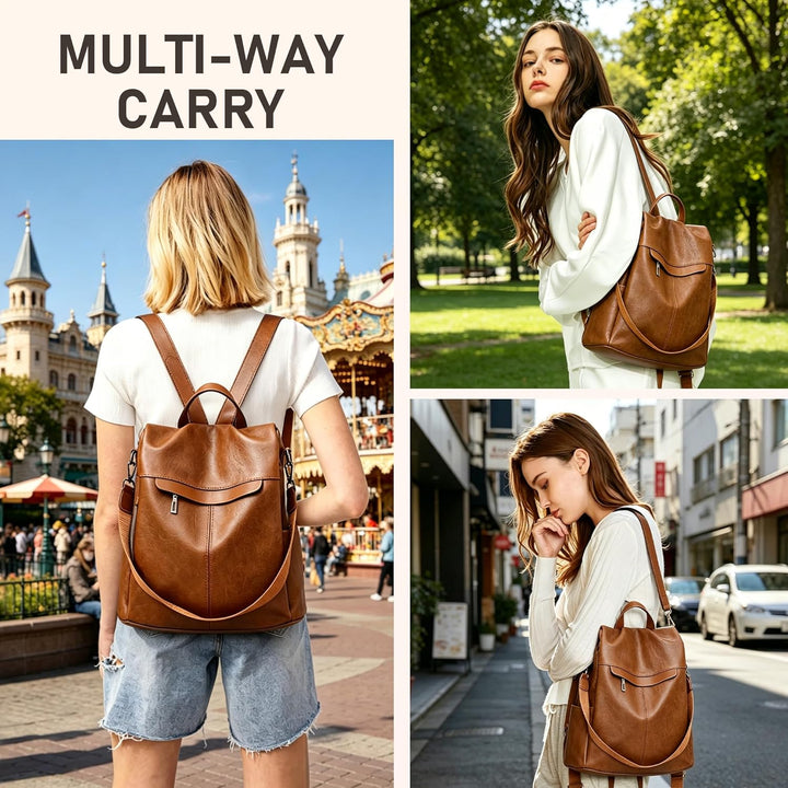 shepretty Damen Rucksack Anti Diebstahl Umhängetasche Multifunktions Schultaschen 099-0298pu-gelb M,